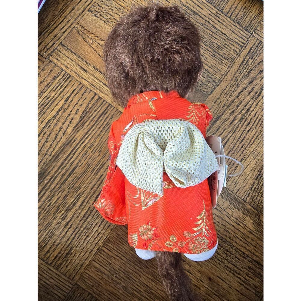 NWT Vintage Red Kimono Monchhichi Doll with Bow - Picture 8 of 8